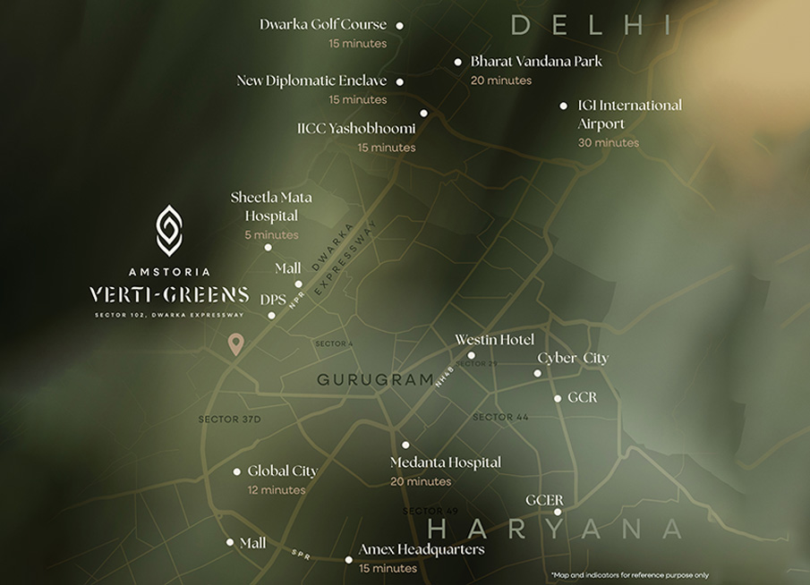 BPTP Amstoria Verti Greens Location Map