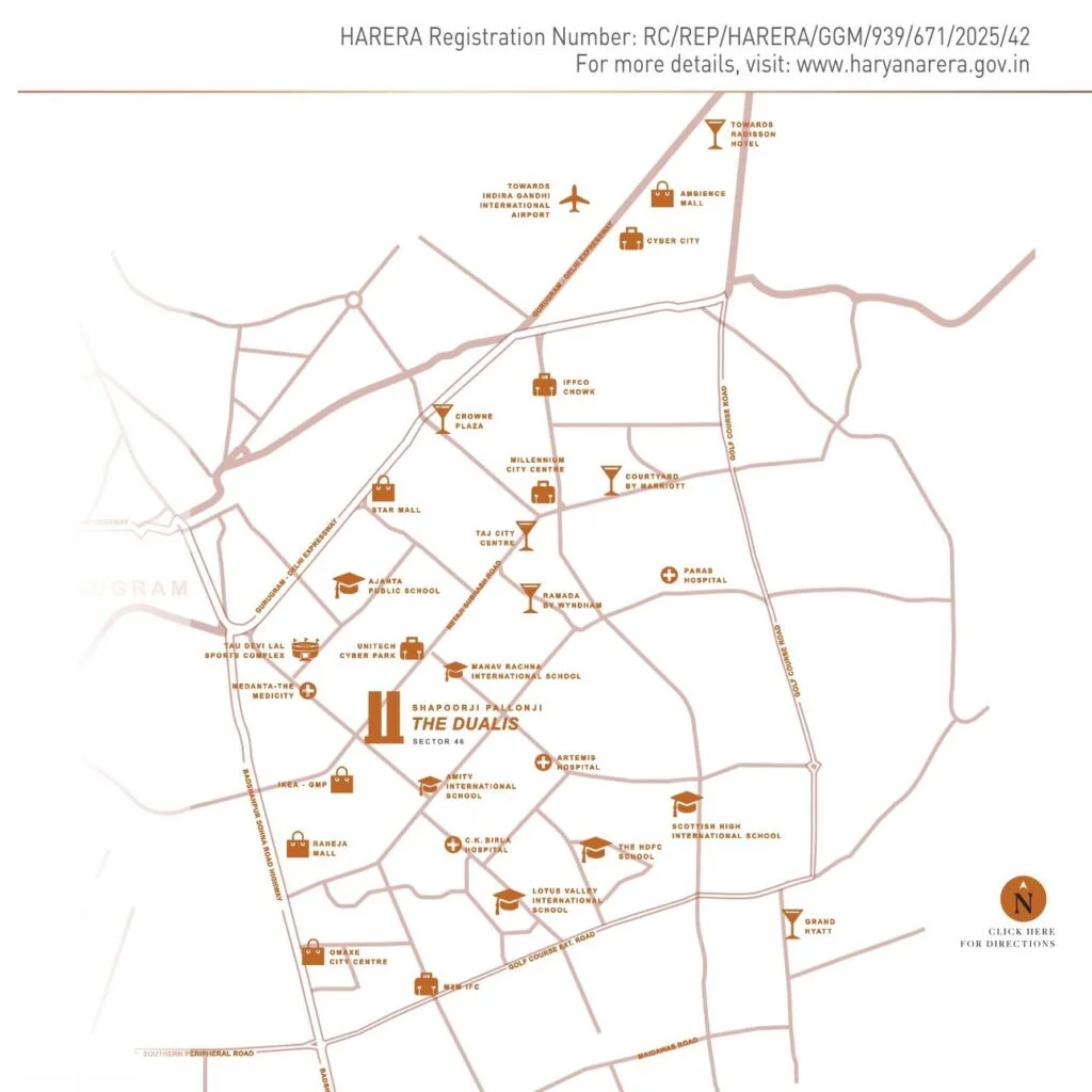 Shapoorji Pallonji The Dualis Location Map
