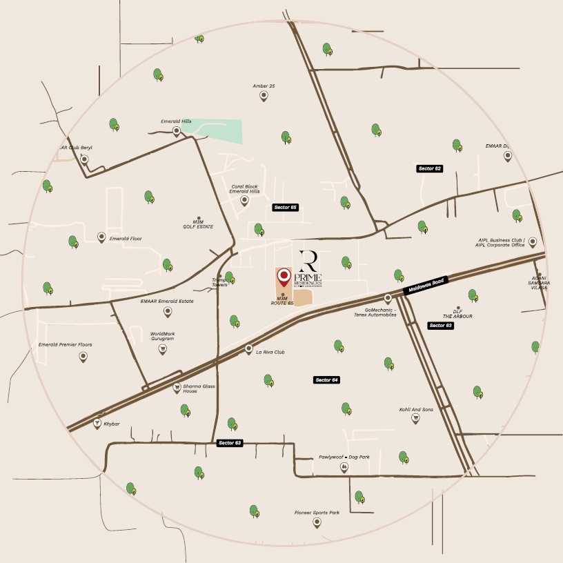 Prime Residences Location Map