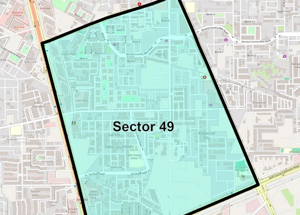 Elan Sector 49 Gurgaon Location Map