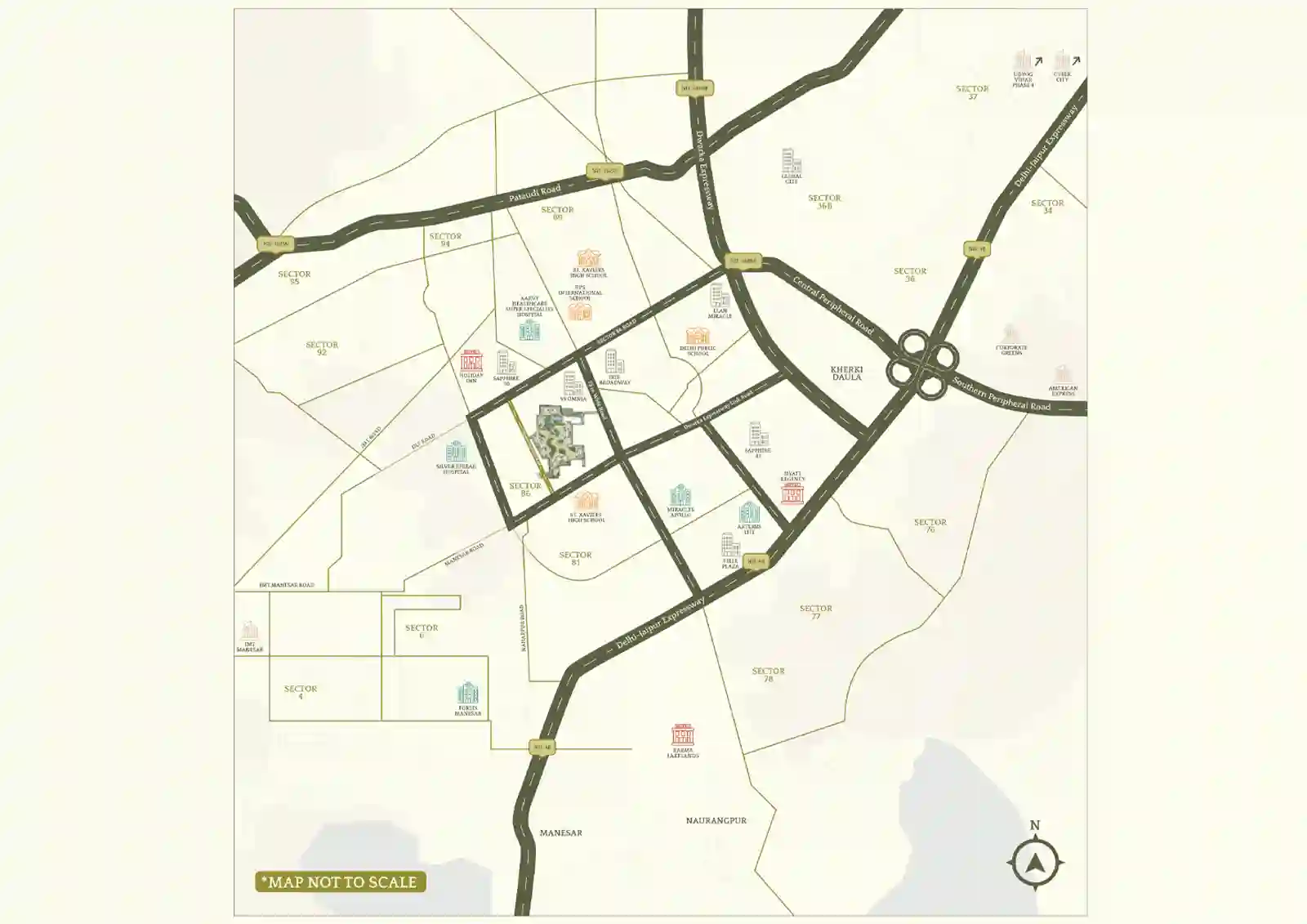 Emaar Serenity Hills Location Map