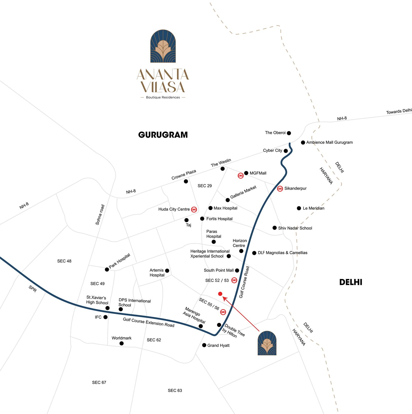 MNB Ananta Vilasa Location Map