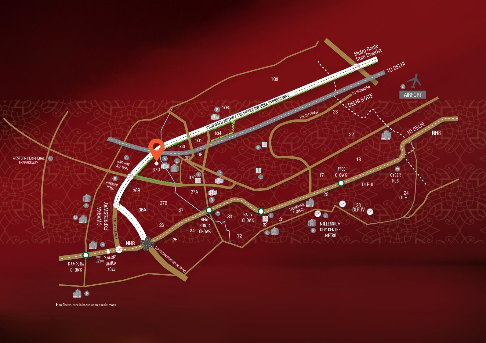 Signature Global DXP Estate Location Map