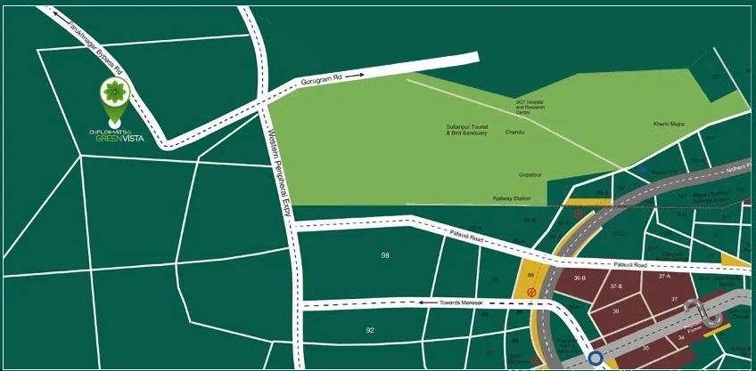 Diplomats Green Vista Location Map