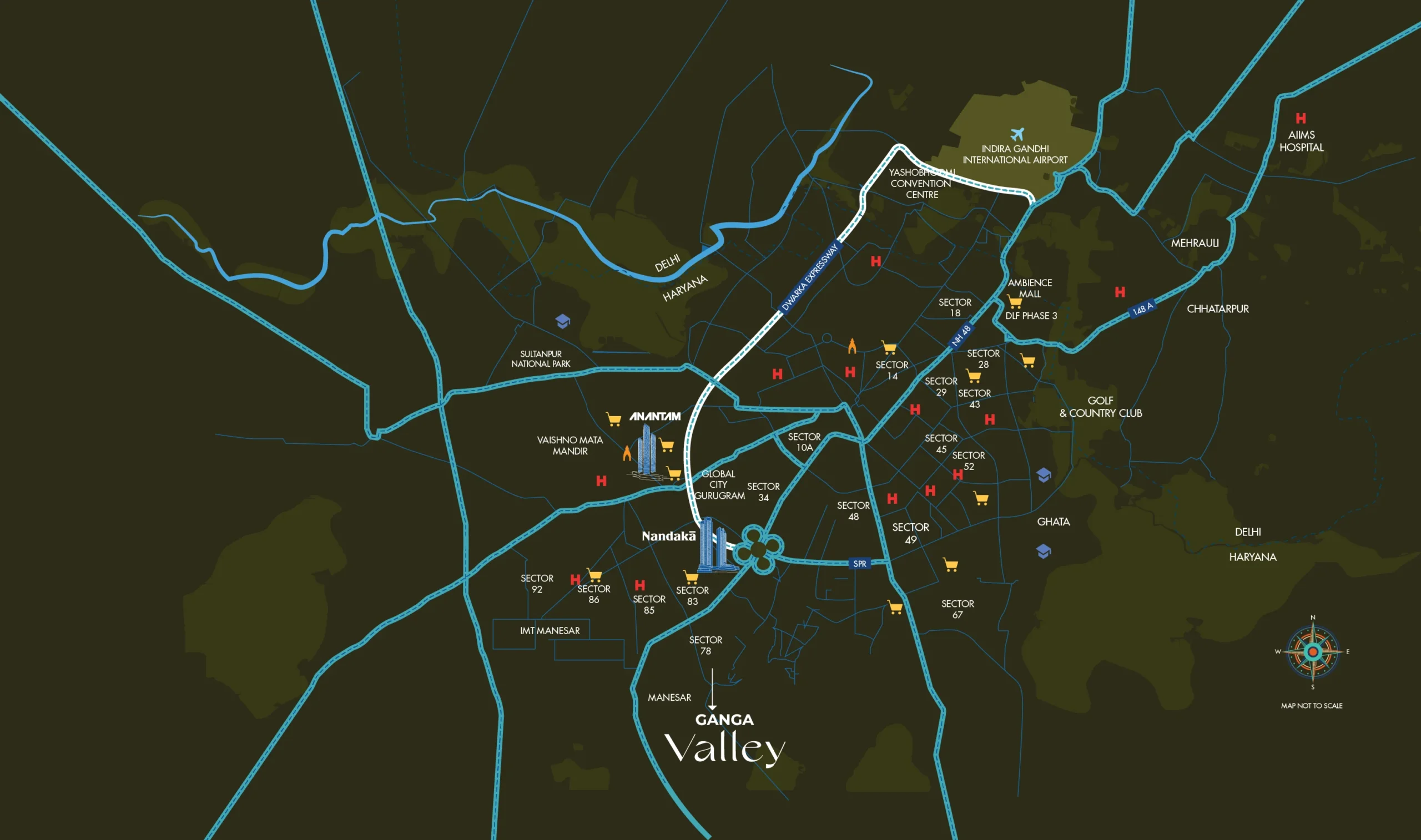 Ganga Valley Floors Location Map