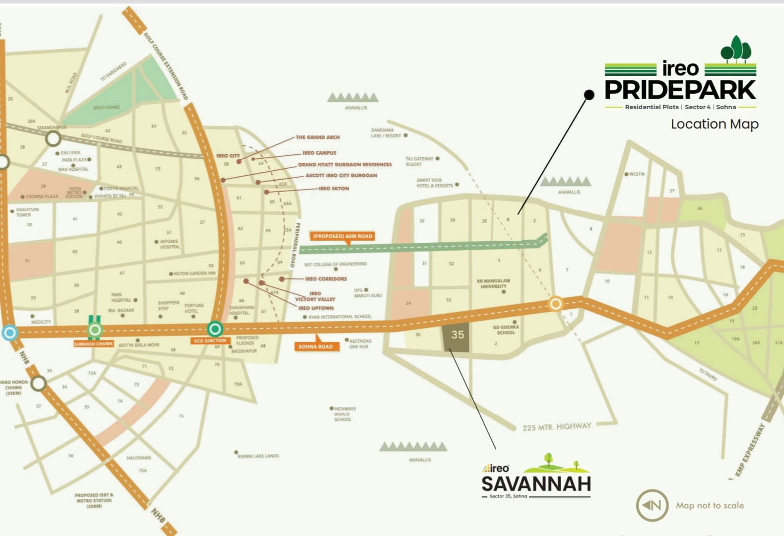 IREO Pride Park Location Map