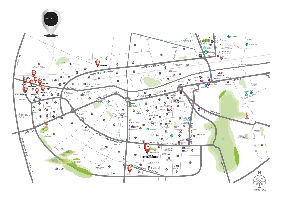 JMS Group Pride Avenue Location Map