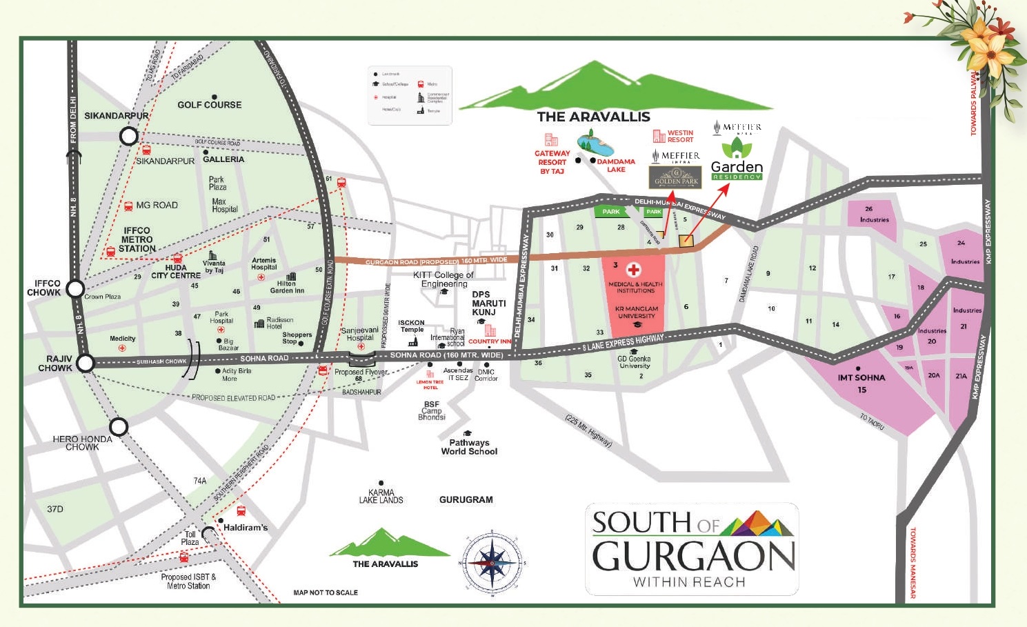 Meffier Garden Residency Location Map