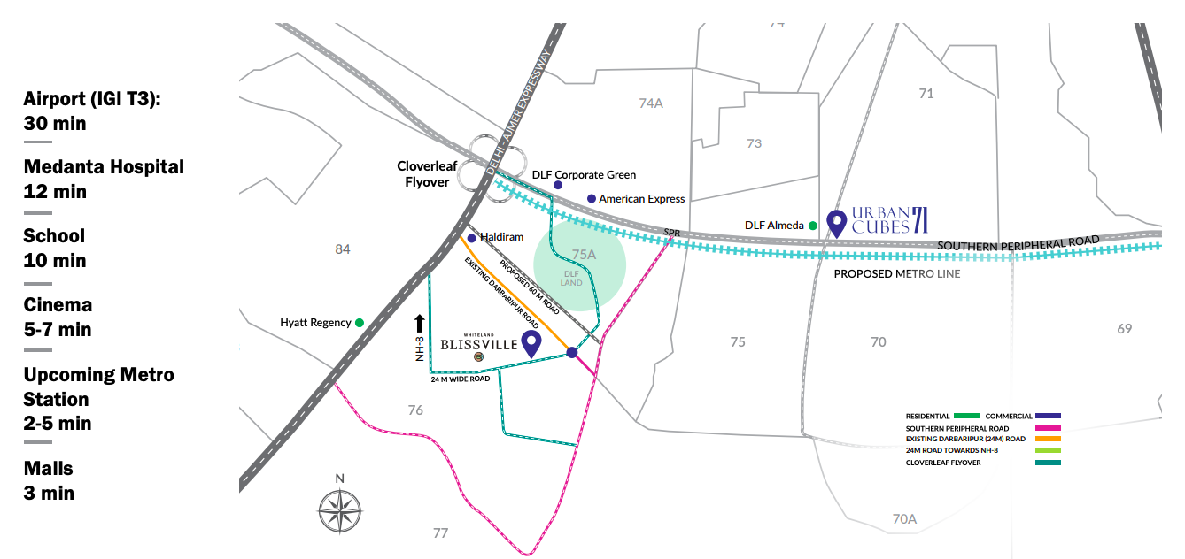 Whiteland Blissville Location Map