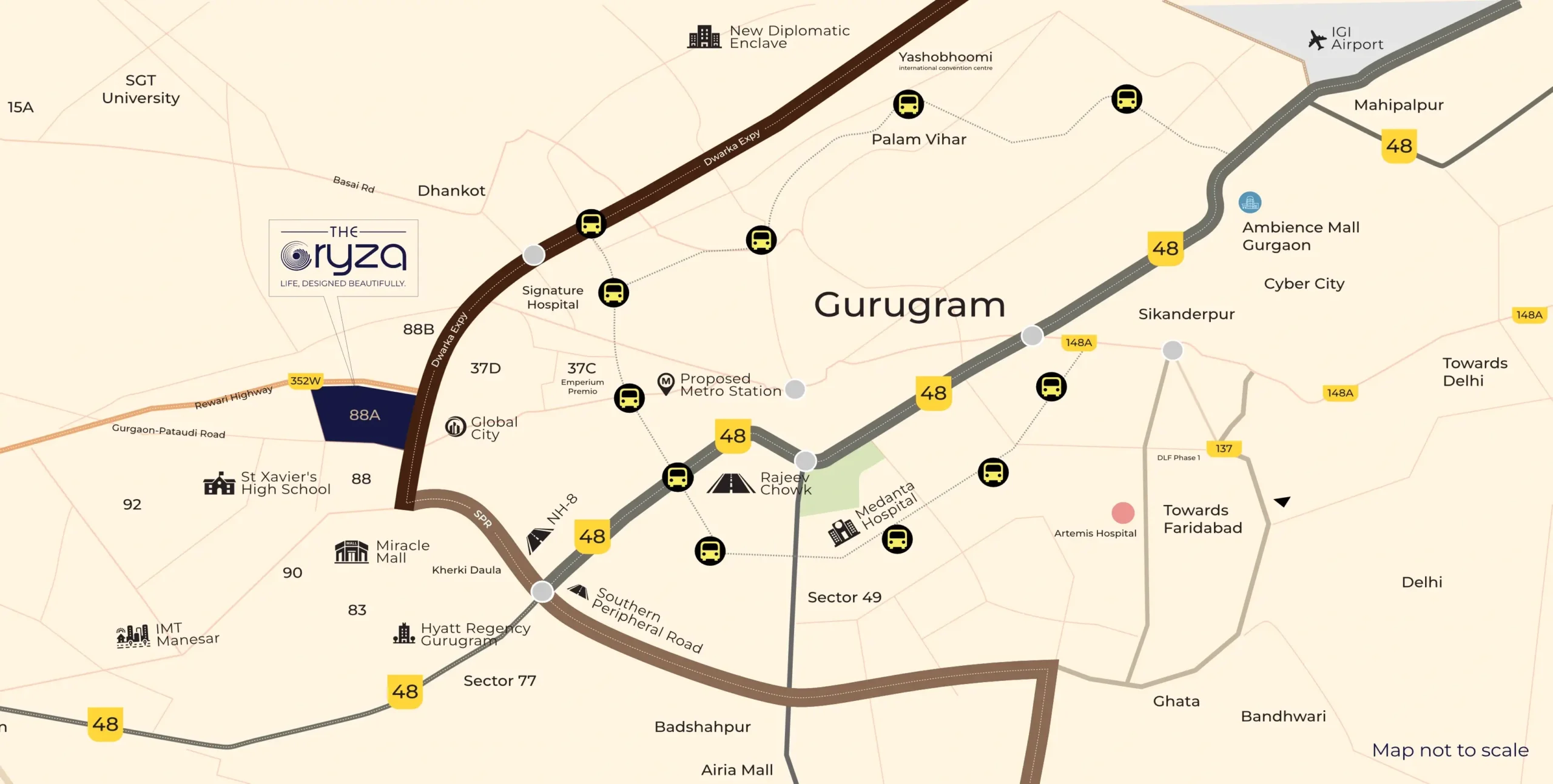 Origen Realty The Oryza Location Map