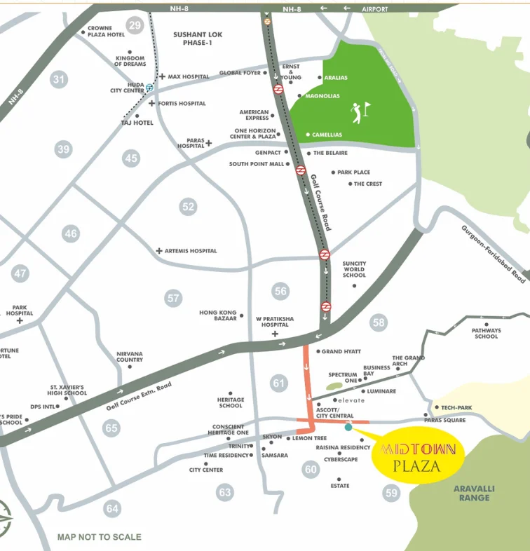 Pyramid Midtown Plaza Location Map