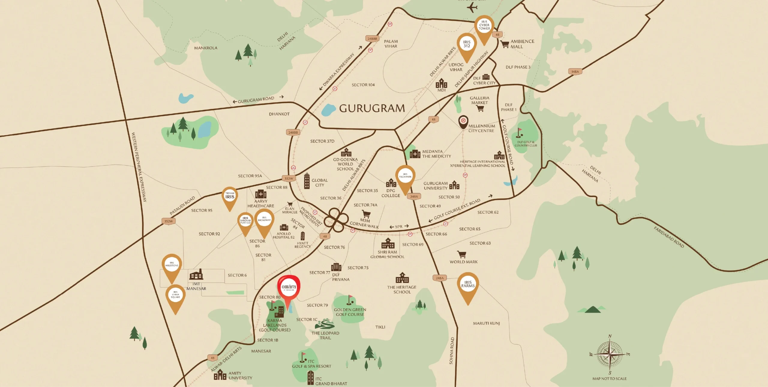 Trehan Iris Omara Location Map