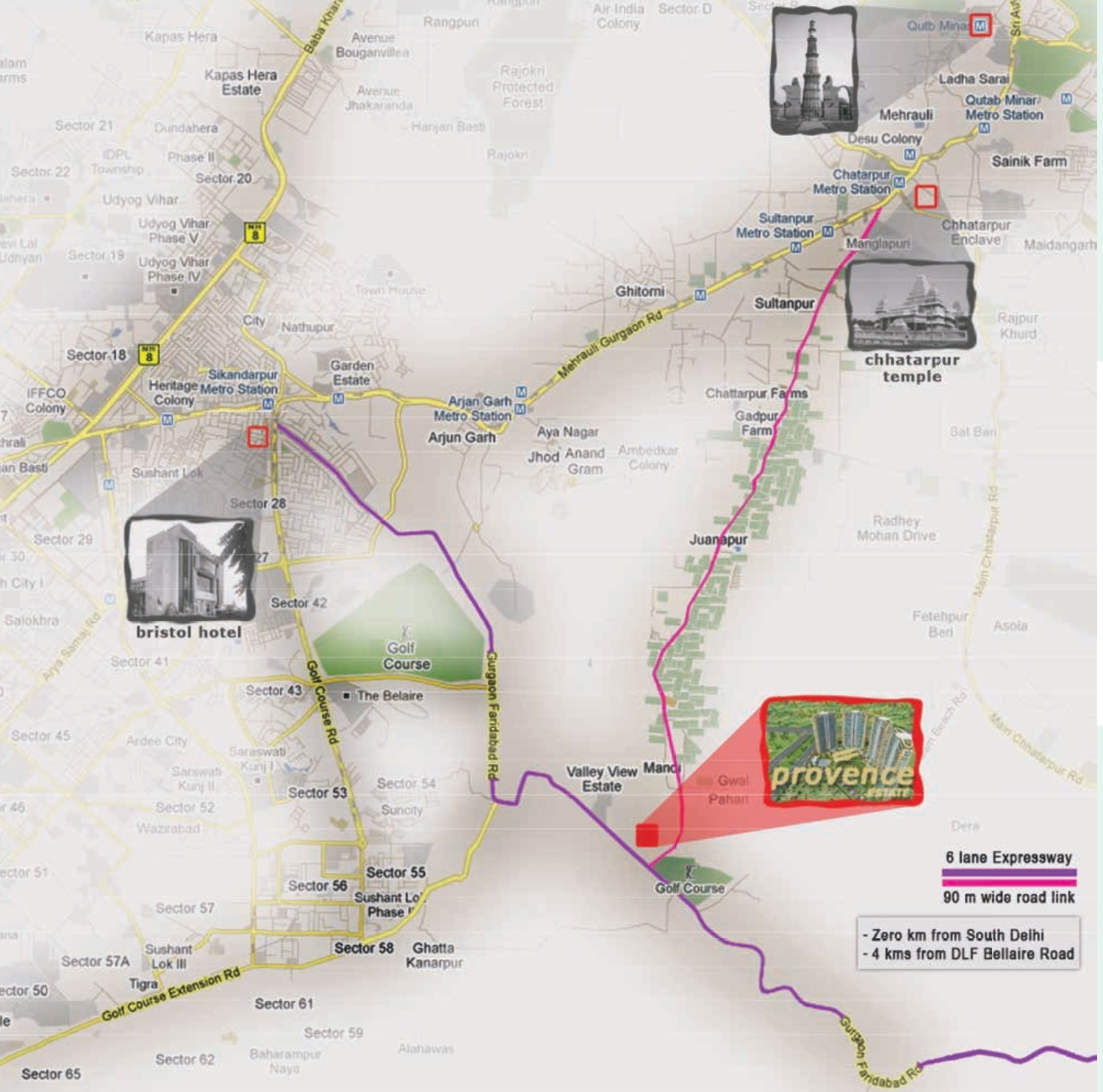 Krrish Provence Estate Location Map