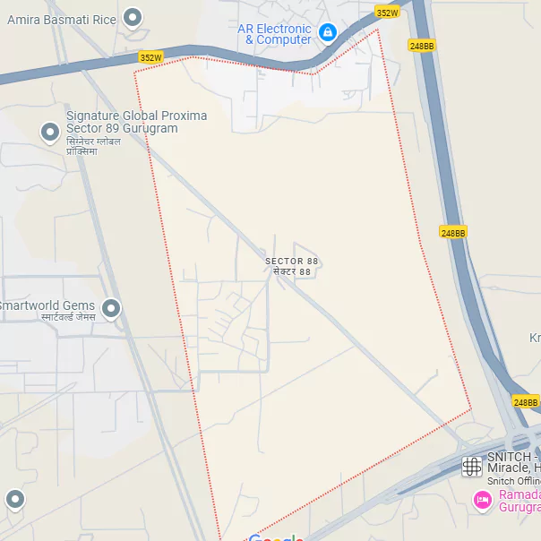 4S Sector 88 Gurgaon Location Map