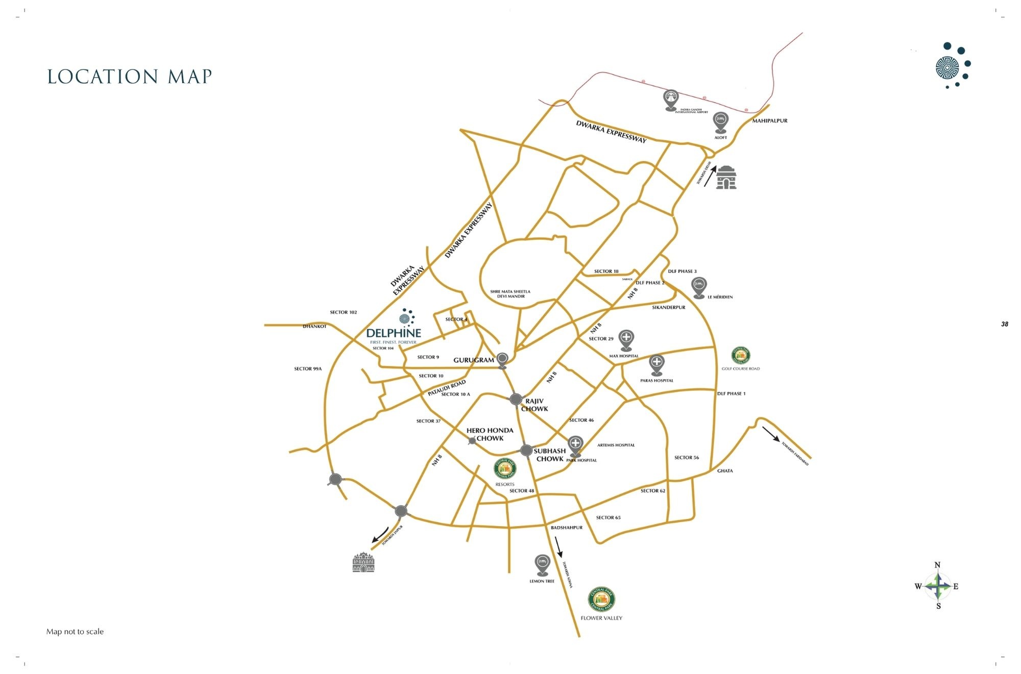 Central Park Delphine Location Map