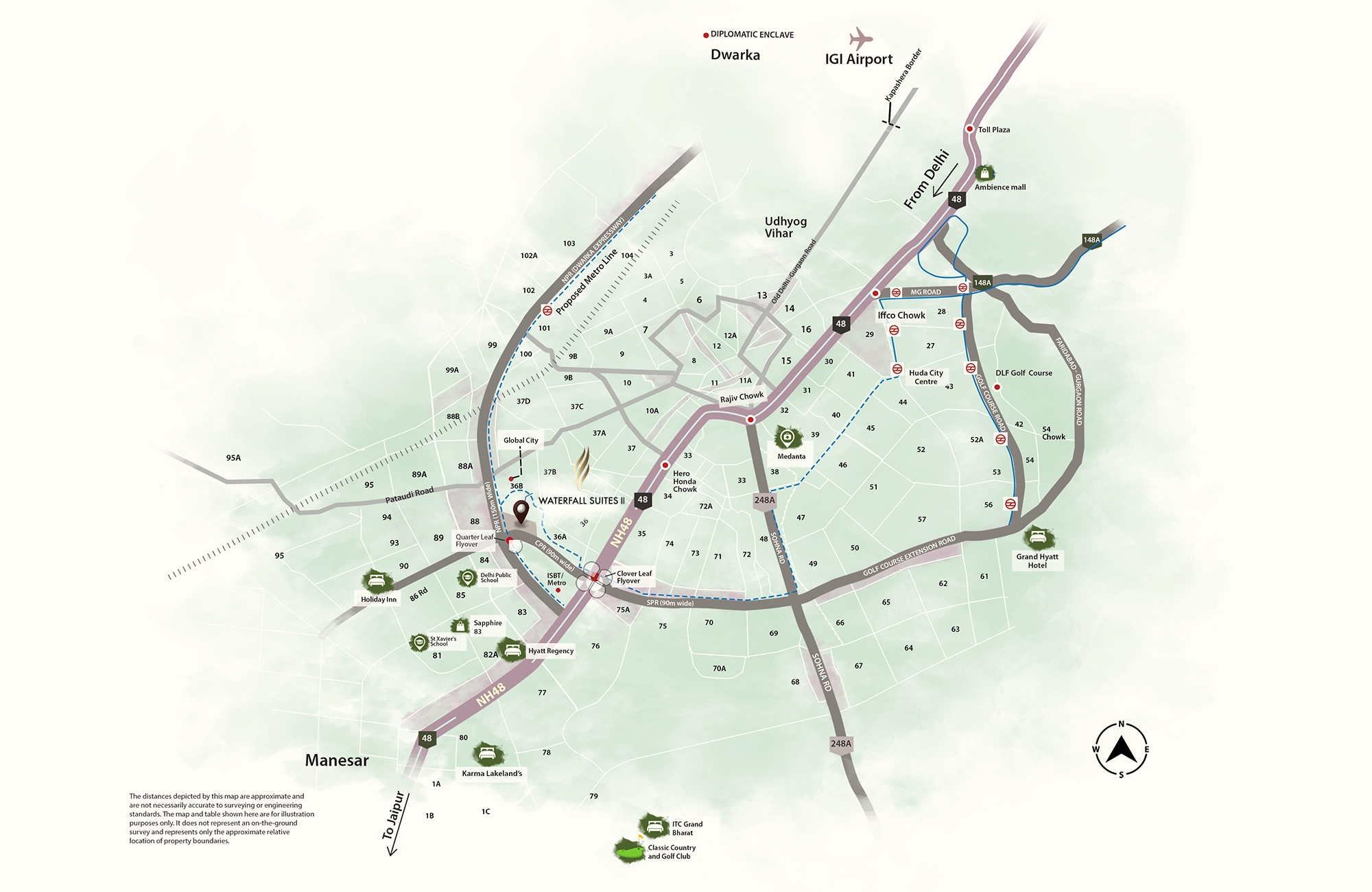 Krisumi Waterfall Suites II Location Map