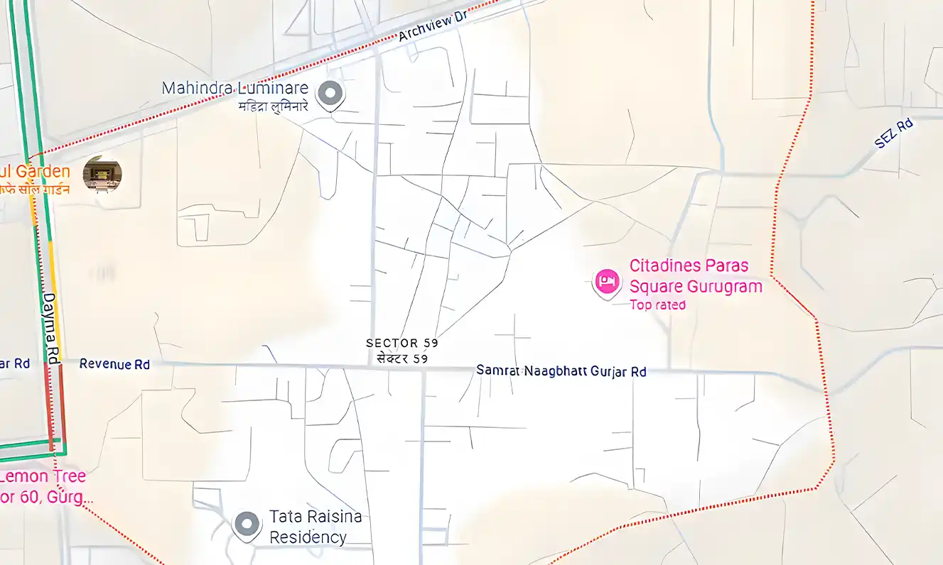 Max Estate 59 Sector 59 Gurgaon Location Map