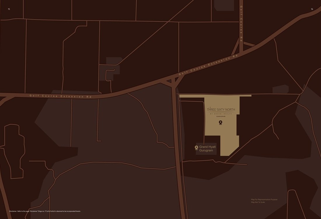 Oberoi Realty Three Sixty North Location Map