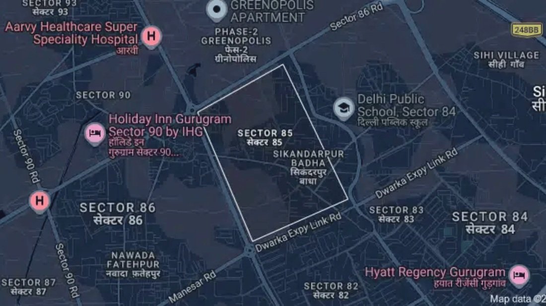 Pyramid Plots Sector 85 Gurgaon Location Map