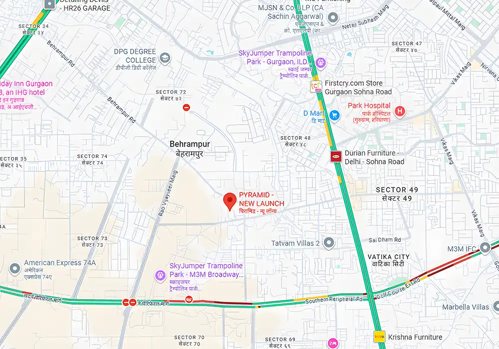 Pyramid Whitefield Location Map