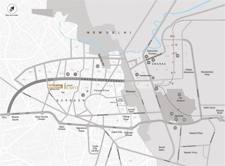 Indiabulls Heights Phase 2 Location map