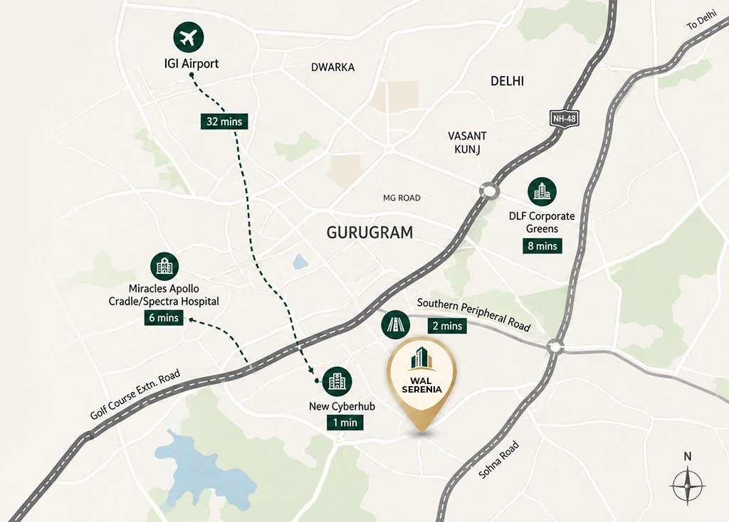 Wal Serenia 92 Location Map