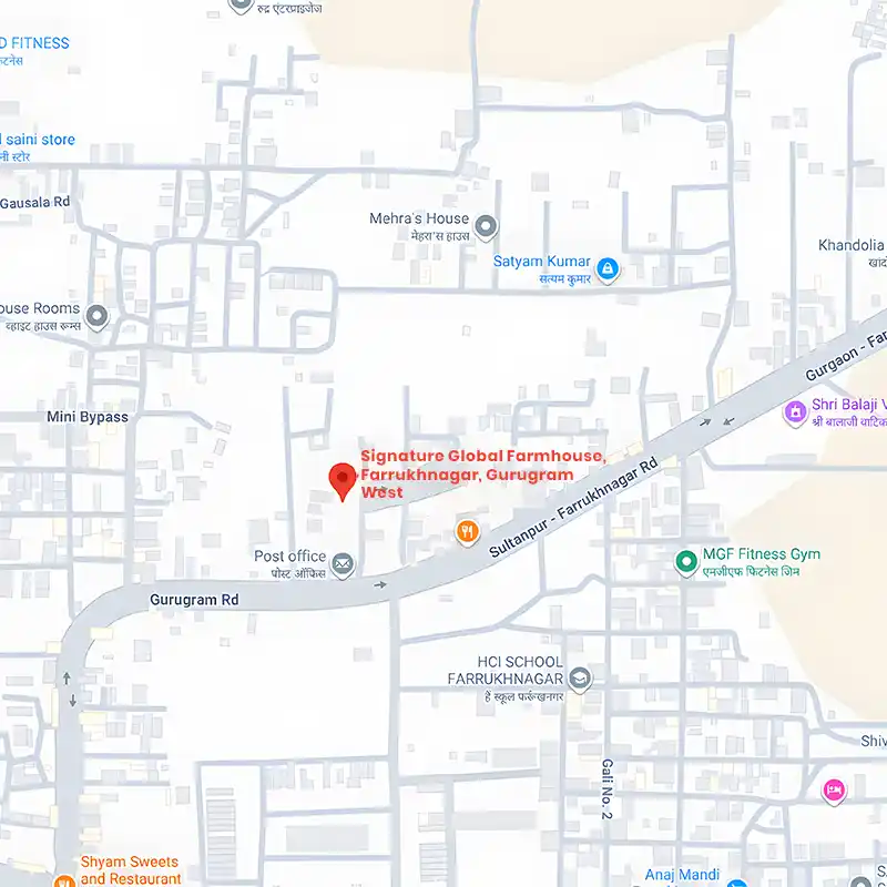 Signature Global Farmhouse Villas Farrukhnagar Location Map