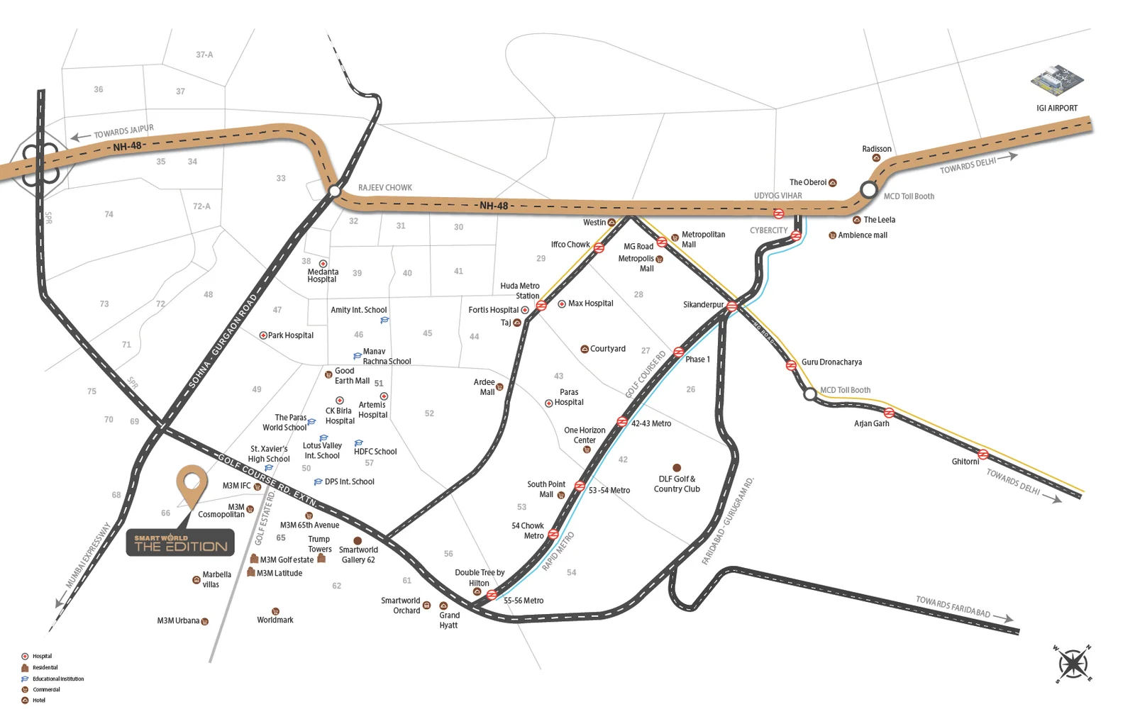 Smartworld The Edition Location Map